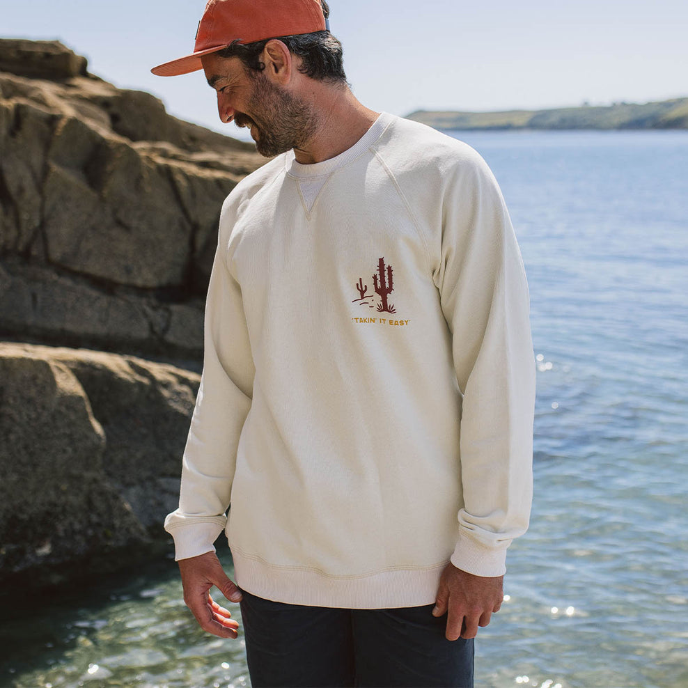 Passenger Roll Slow Recycled Cotton Sweatshirt Egret