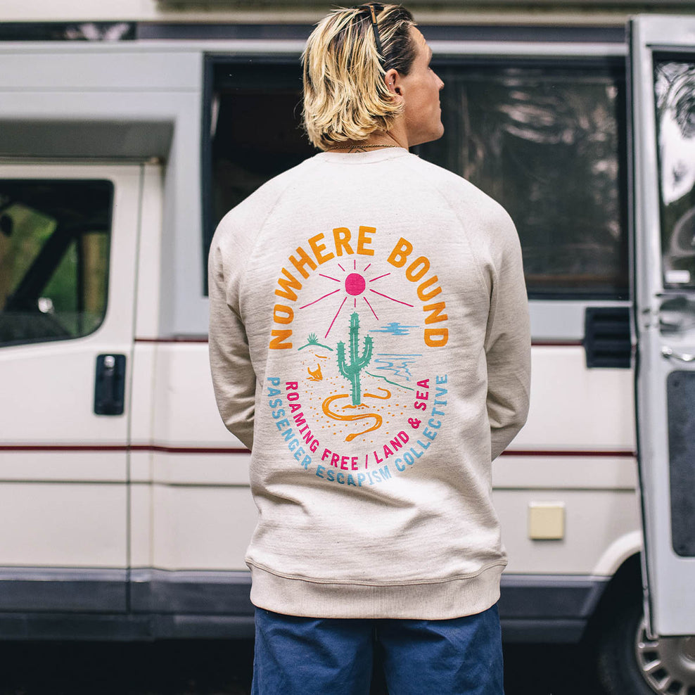 Passenger Land & Sea Recycled Cotton Sweatshirt Milky Marl