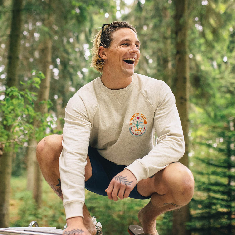 Passenger Land & Sea Recycled Cotton Sweatshirt Milky Marl