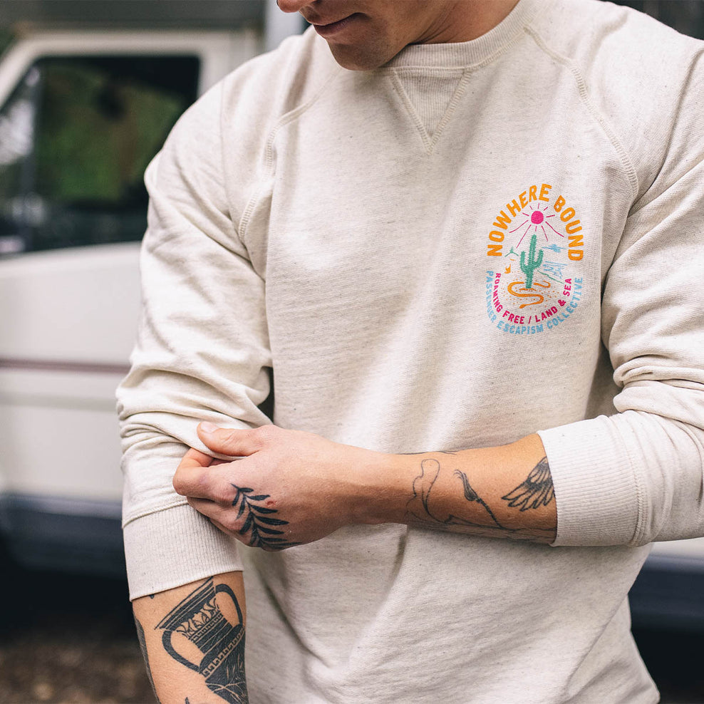 Passenger Land & Sea Recycled Cotton Sweatshirt Milky Marl