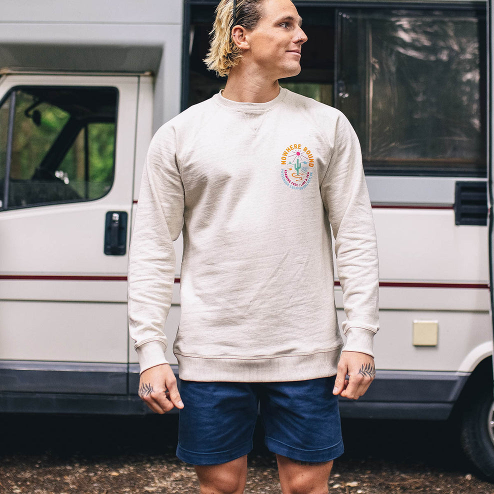 Passenger Land & Sea Recycled Cotton Sweatshirt Milky Marl