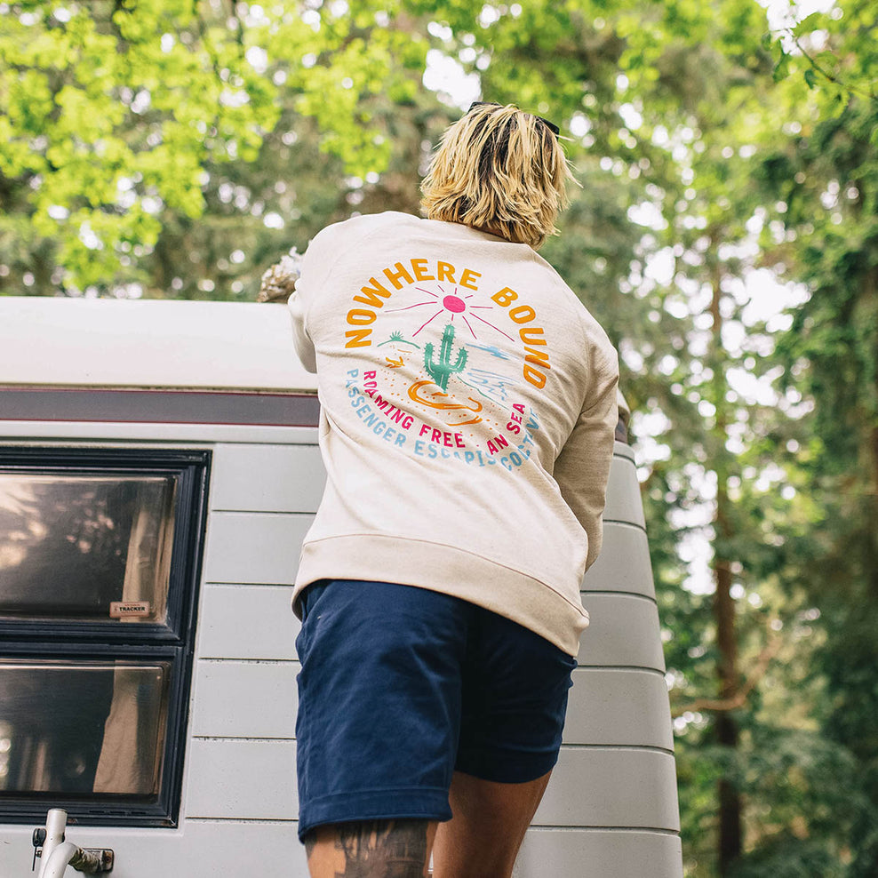 Passenger Land & Sea Recycled Cotton Sweatshirt Milky Marl