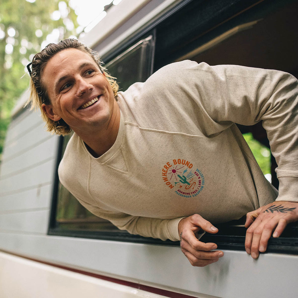 Passenger Land & Sea Recycled Cotton Sweatshirt Milky Marl