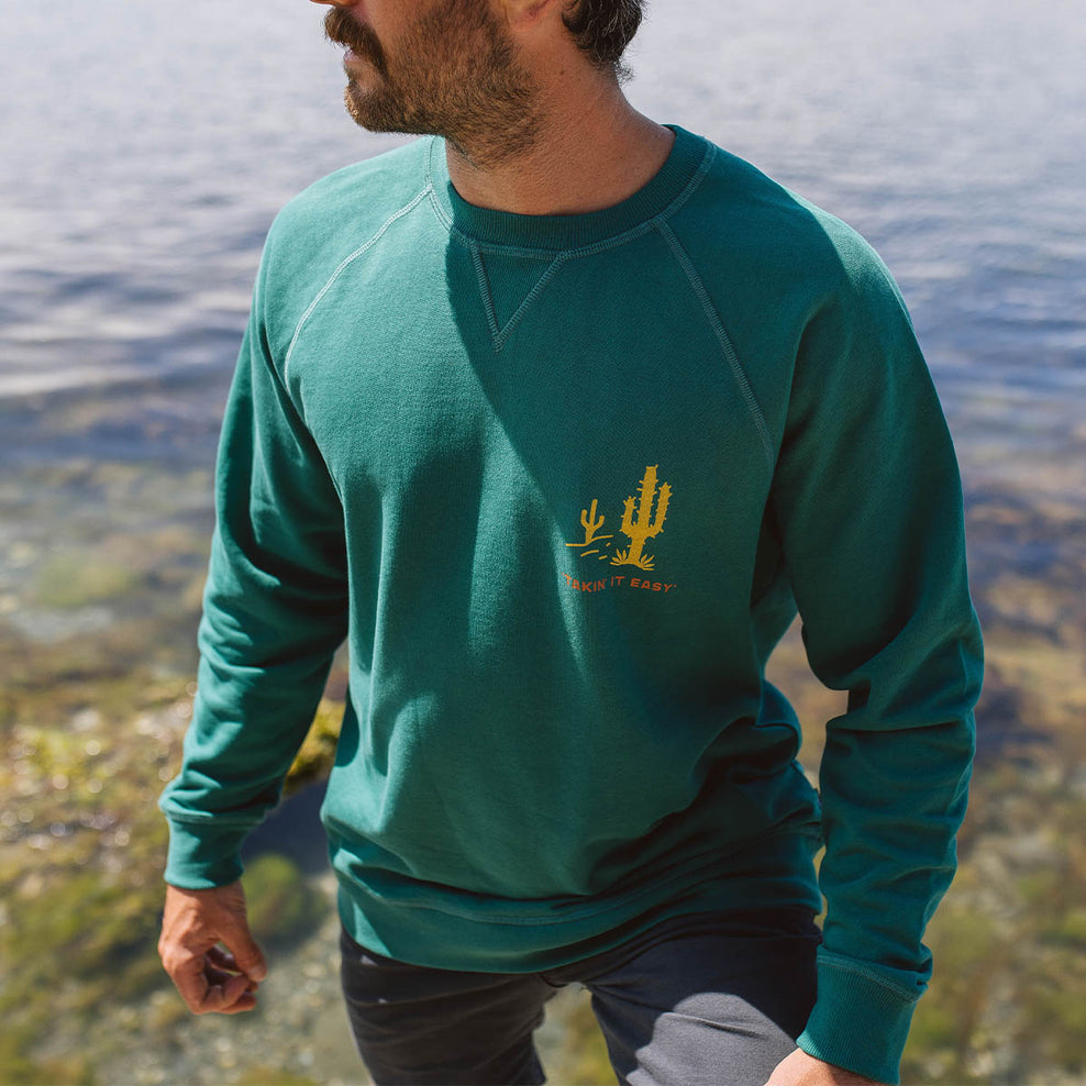 Passenger Roll Slow Recycled Cotton Sweatshirt Storm Green