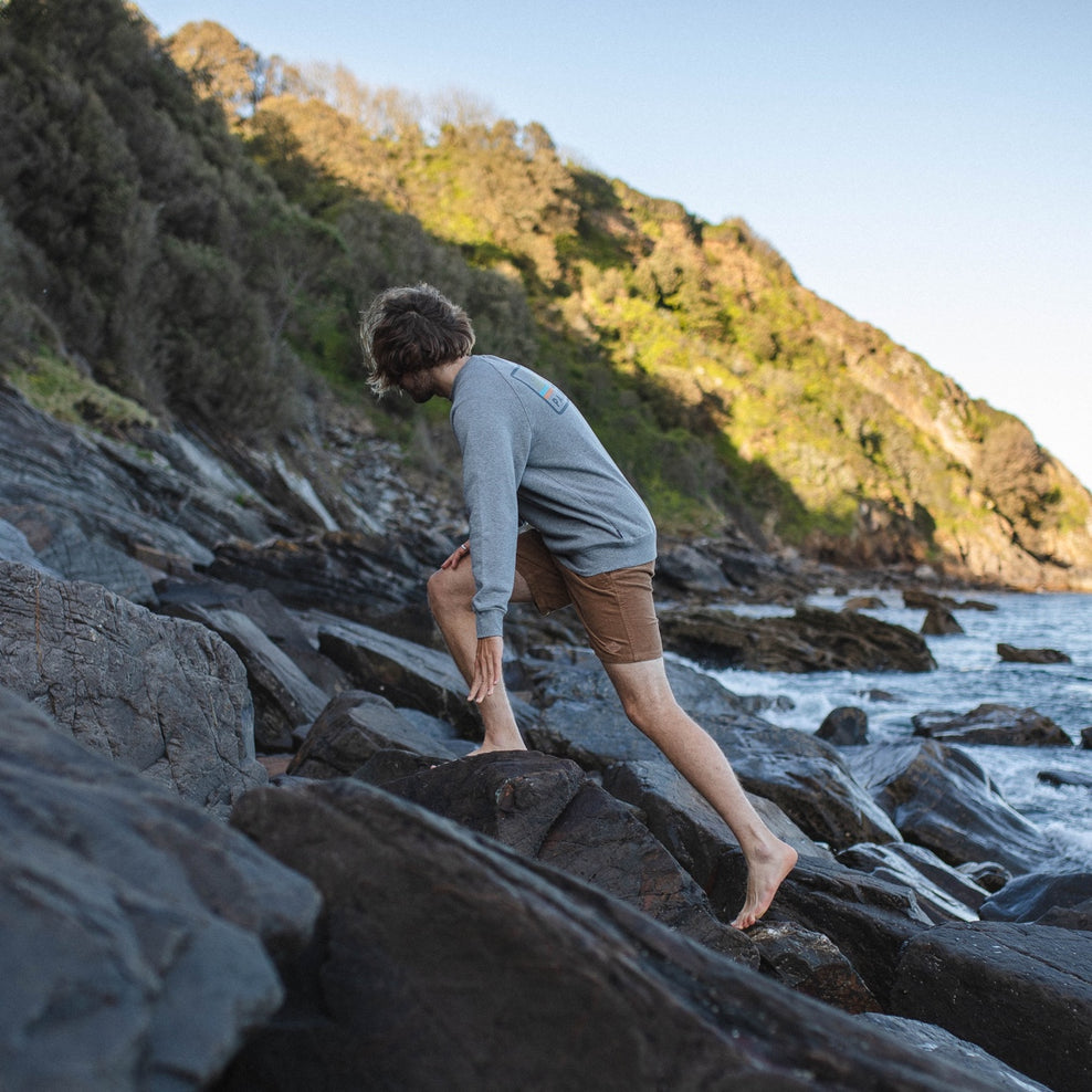 Passenger Made To Roam Recycled Sweatshirt Mid Grey Marl