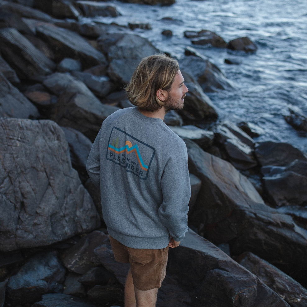 Passenger Made To Roam Recycled Sweatshirt Mid Grey Marl