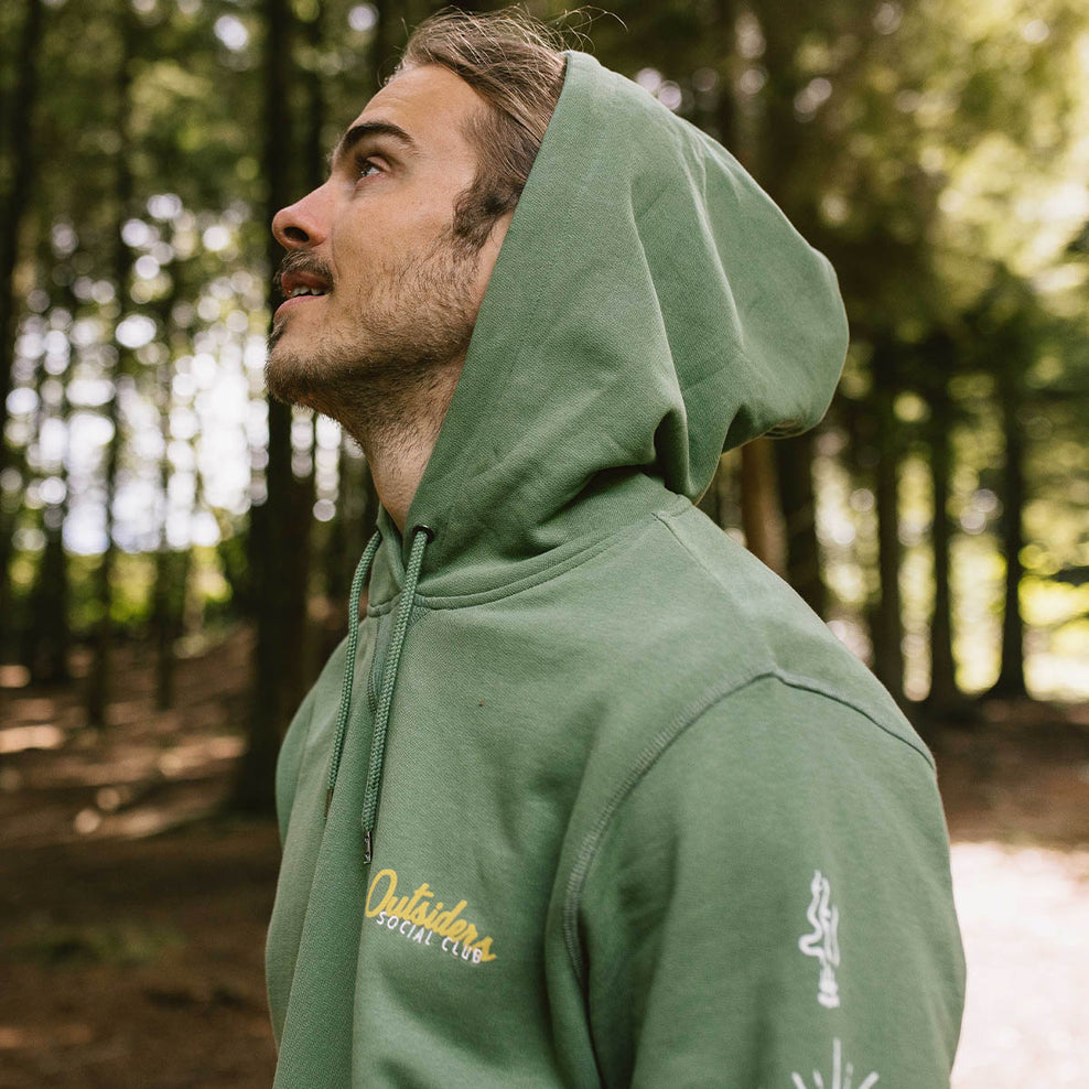 Passenger Osc Recycled Cotton Hoodie Dark Ivy