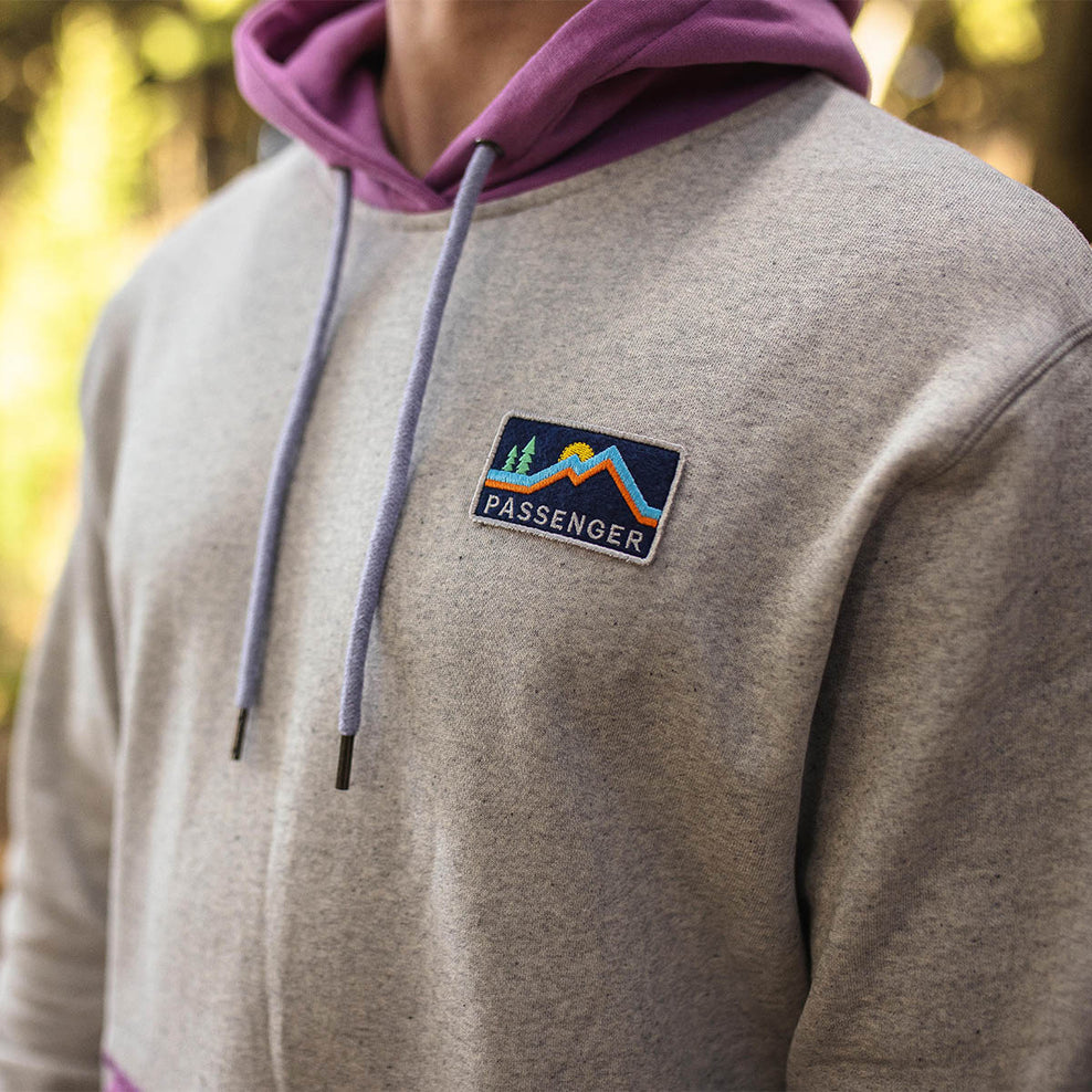 Passenger Alp Recycled Cotton Hoodie Grey Marl