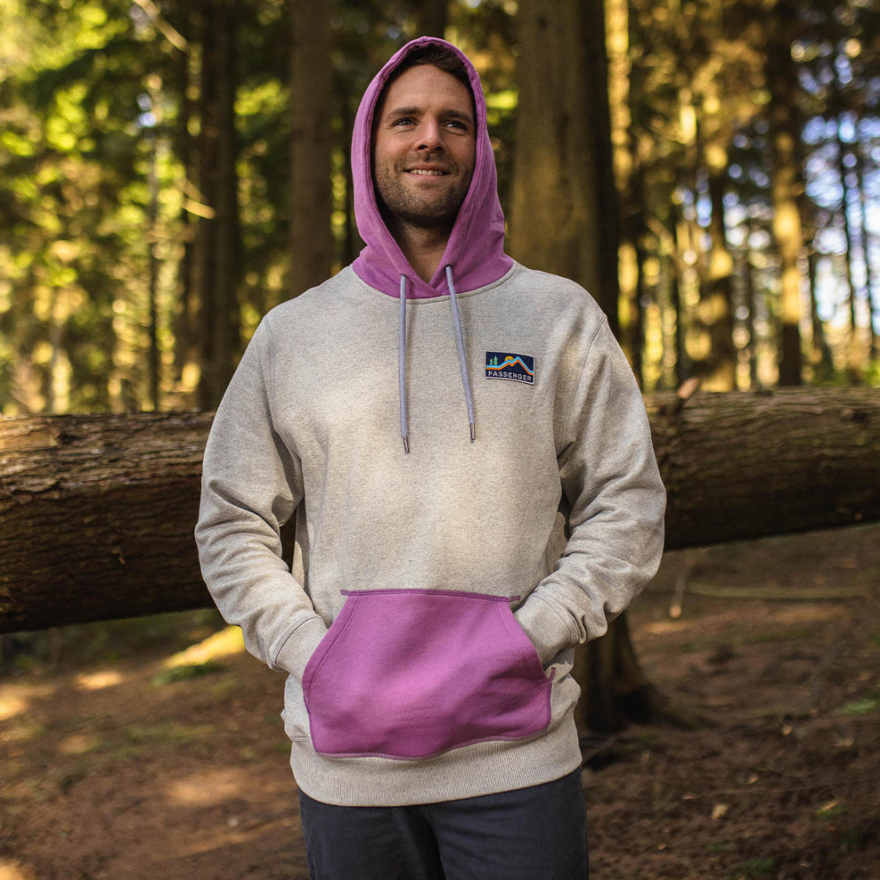 Passenger Alp Recycled Cotton Hoodie Grey Marl
