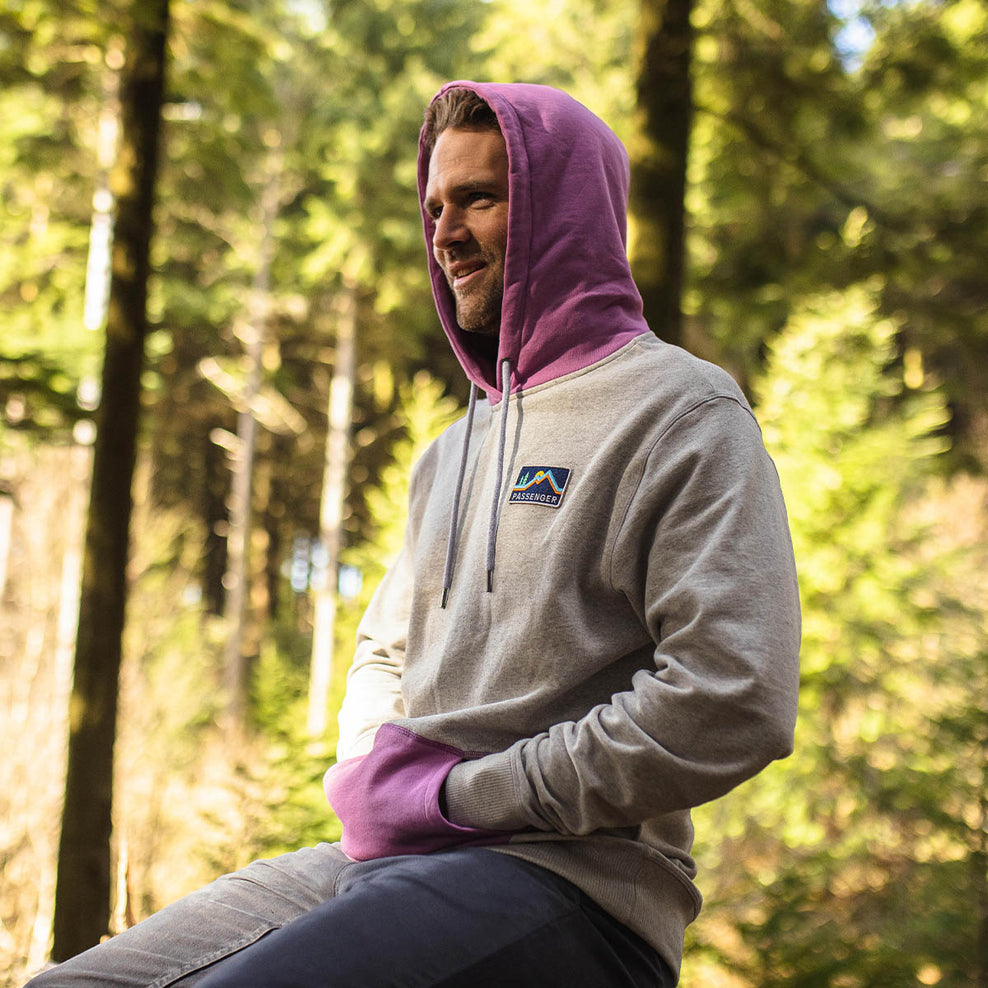 Passenger Alp Recycled Cotton Hoodie Grey Marl