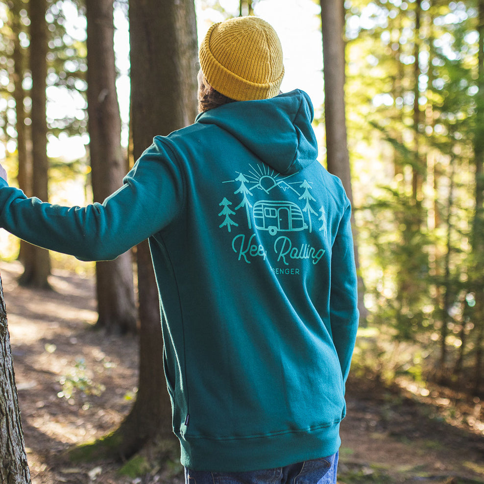 Passenger Keep Rolling Recycled Hoodie Storm Green