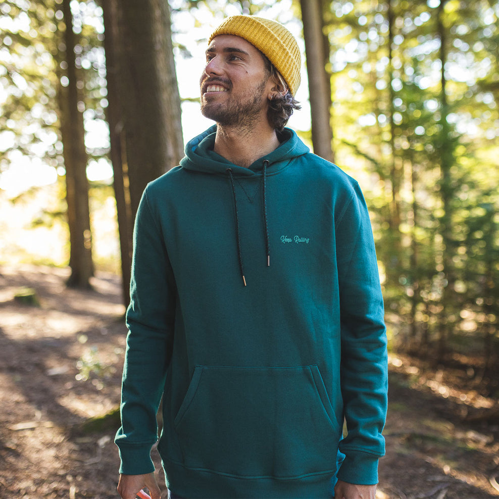 Passenger Keep Rolling Recycled Hoodie Storm Green