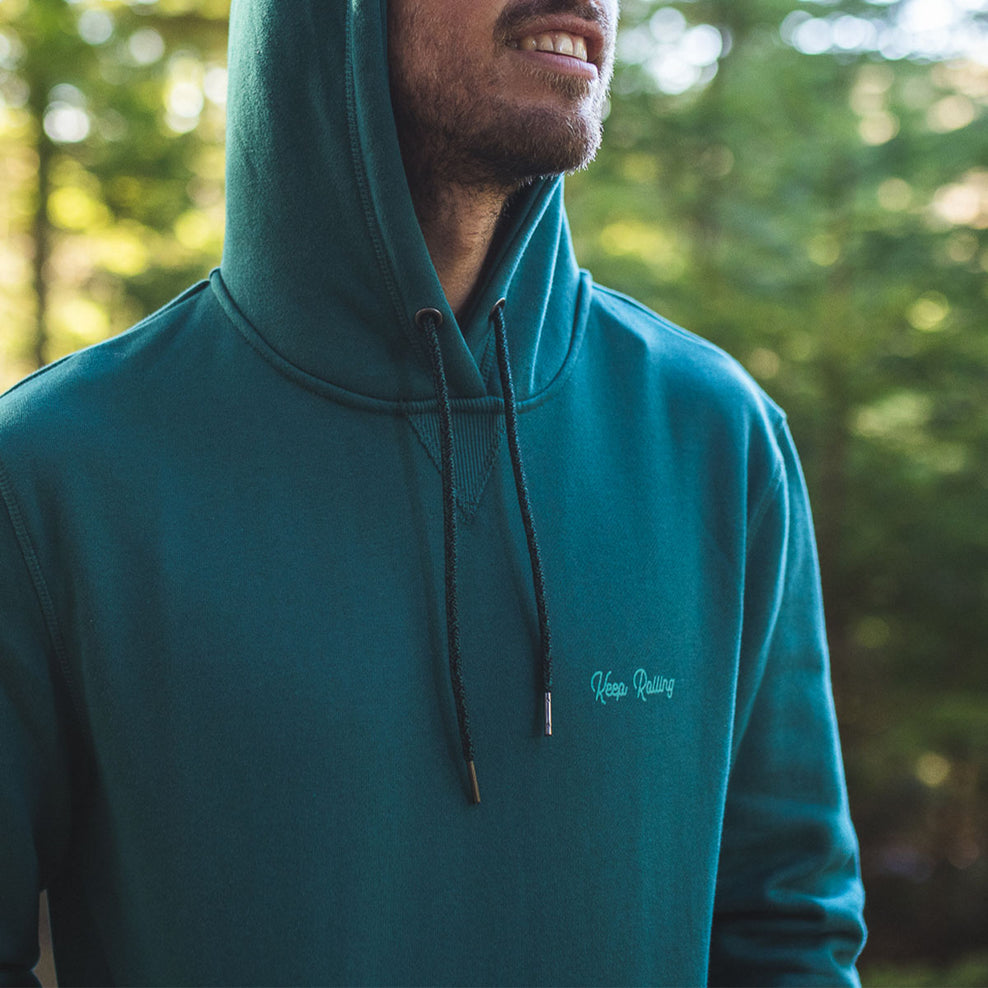 Passenger Keep Rolling Recycled Hoodie Storm Green
