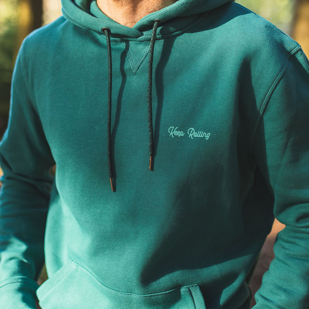 Passenger Keep Rolling Recycled Hoodie Storm Green
