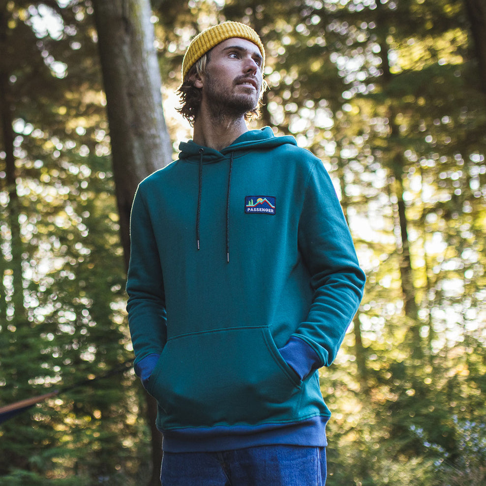 Passenger Paramount Recycled Hoodie Storm Green