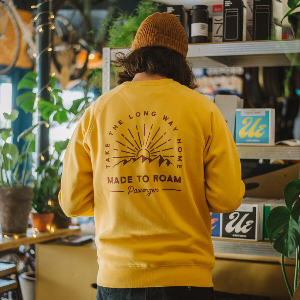Passenger Austin Recycled Sweatshirt Ochre Yellow