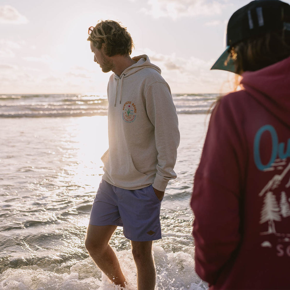 Passenger Land & Sea Recycled Cotton Hoodie Milky Marl