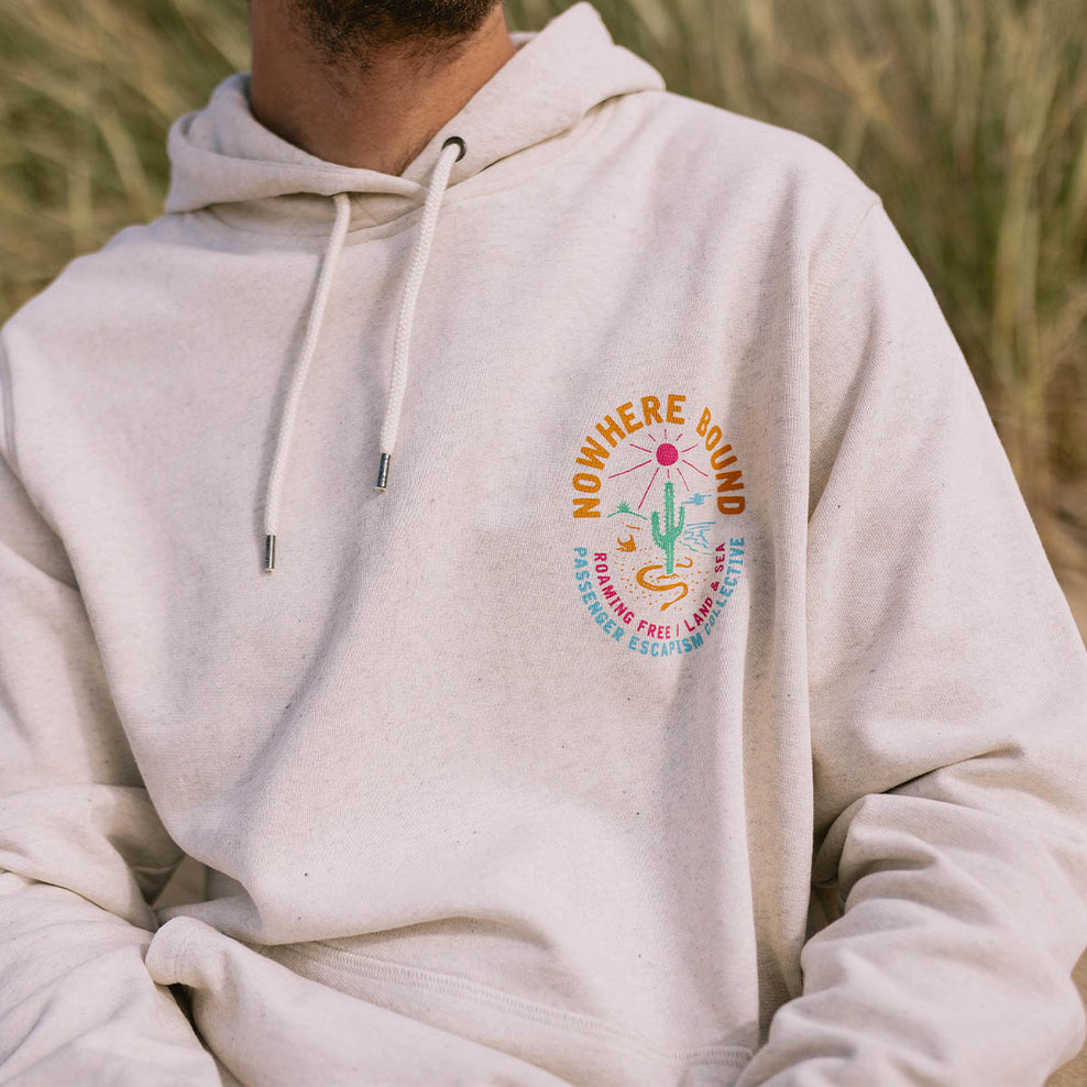 Passenger Land & Sea Recycled Cotton Hoodie Milky Marl