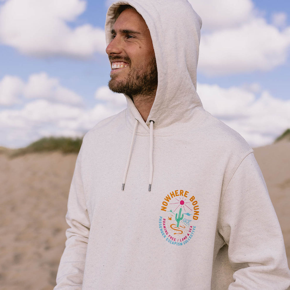 Passenger Land & Sea Recycled Cotton Hoodie Milky Marl