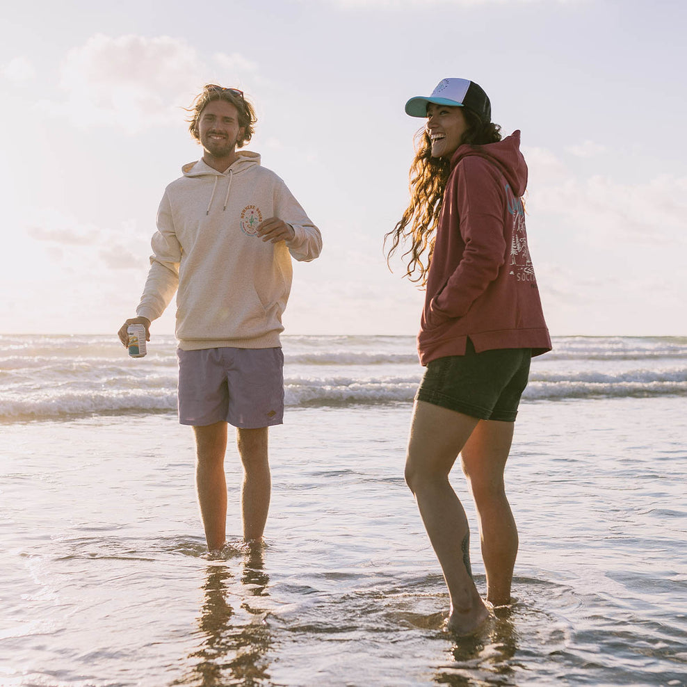 Passenger Land & Sea Recycled Cotton Hoodie Milky Marl