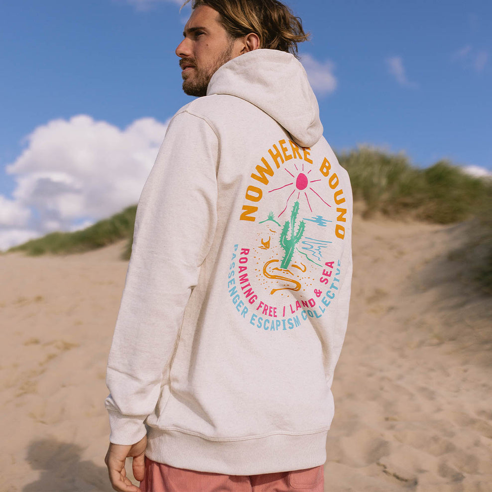 Passenger Land & Sea Recycled Cotton Hoodie Milky Marl