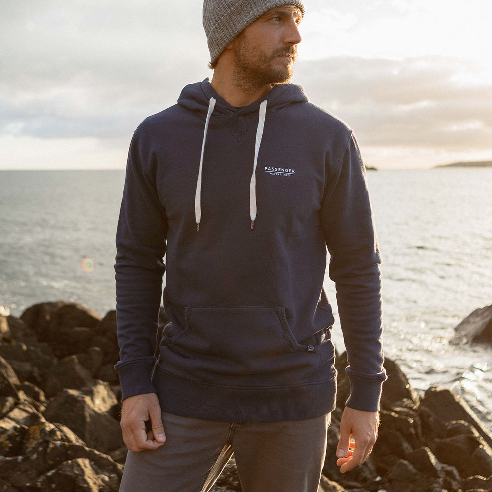 Passenger Gifford Recycled Hoodie Dark Denim