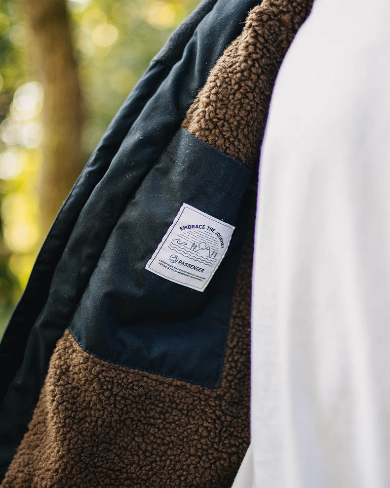 Passenger Discover Recycled Sherpa Lined Jacket Black