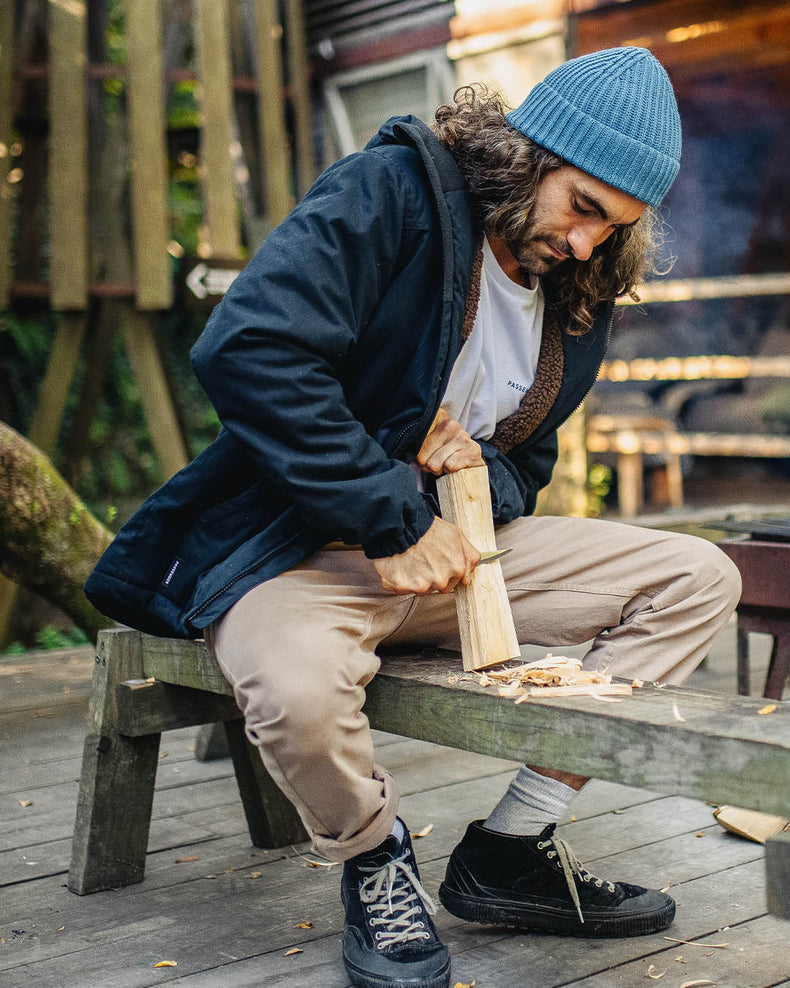 Passenger Discover Recycled Sherpa Lined Jacket Black