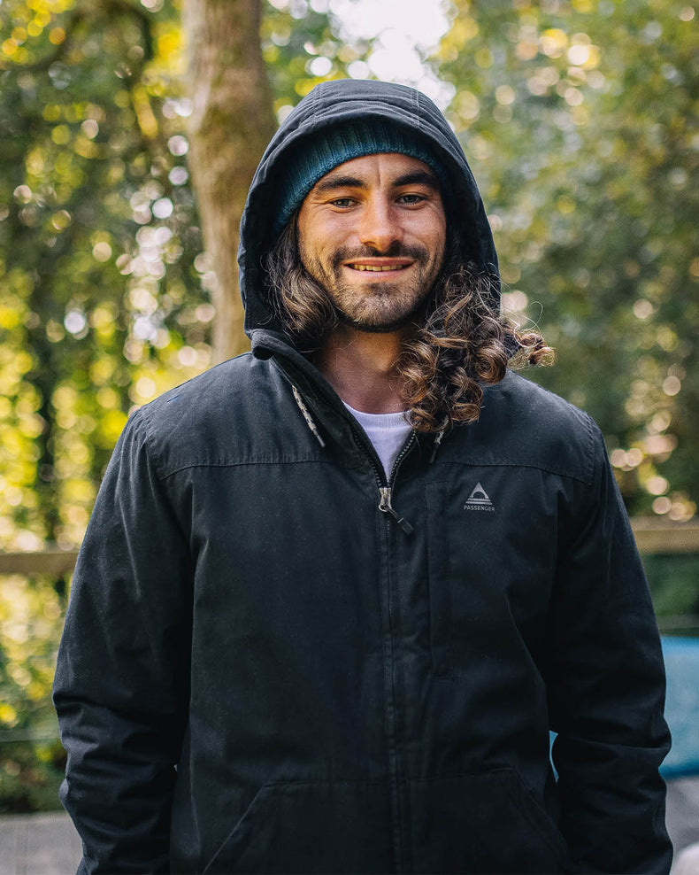 Passenger Discover Recycled Sherpa Lined Jacket Black