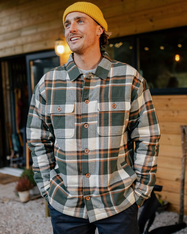 Passenger Freestyle Sherpa Lined Overshirt Fir Tree