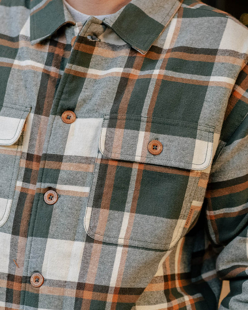 Passenger Freestyle Sherpa Lined Overshirt Fir Tree