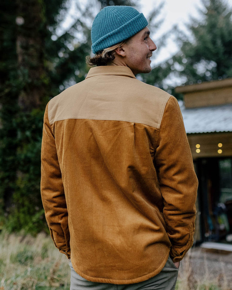 Passenger Kodiak Sherpa Lined Cord Shirt Golden Brown