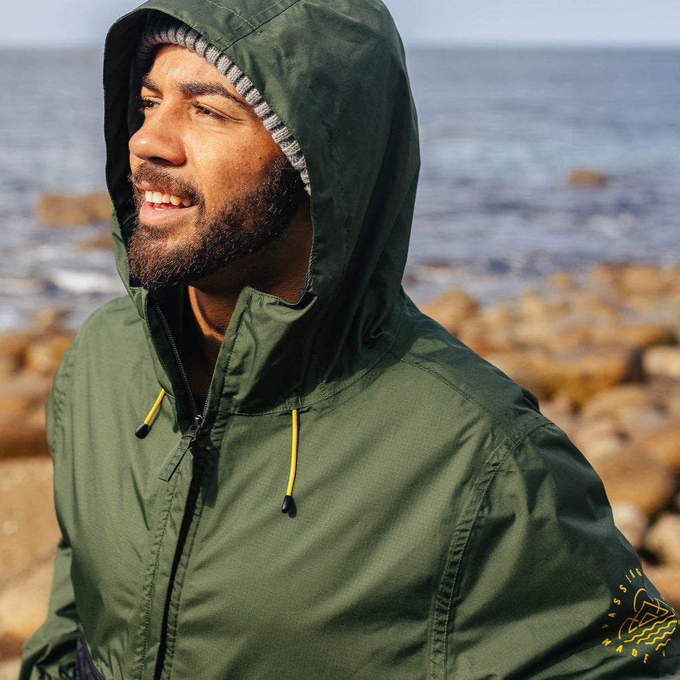 Passenger Azure Recycled Waterproof 1/2 Zip Jacket Fir Tree