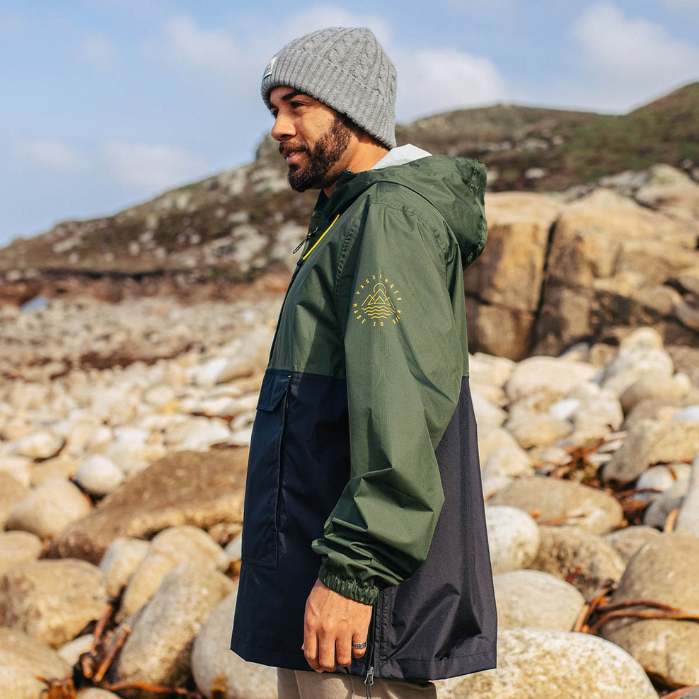 Passenger Azure Recycled Waterproof 1/2 Zip Jacket Fir Tree