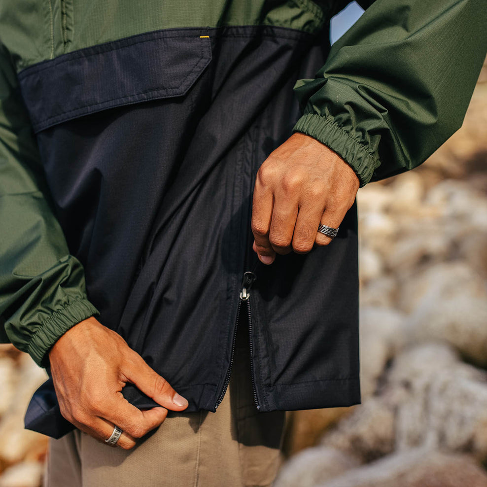 Passenger Azure Recycled Waterproof 1/2 Zip Jacket Fir Tree