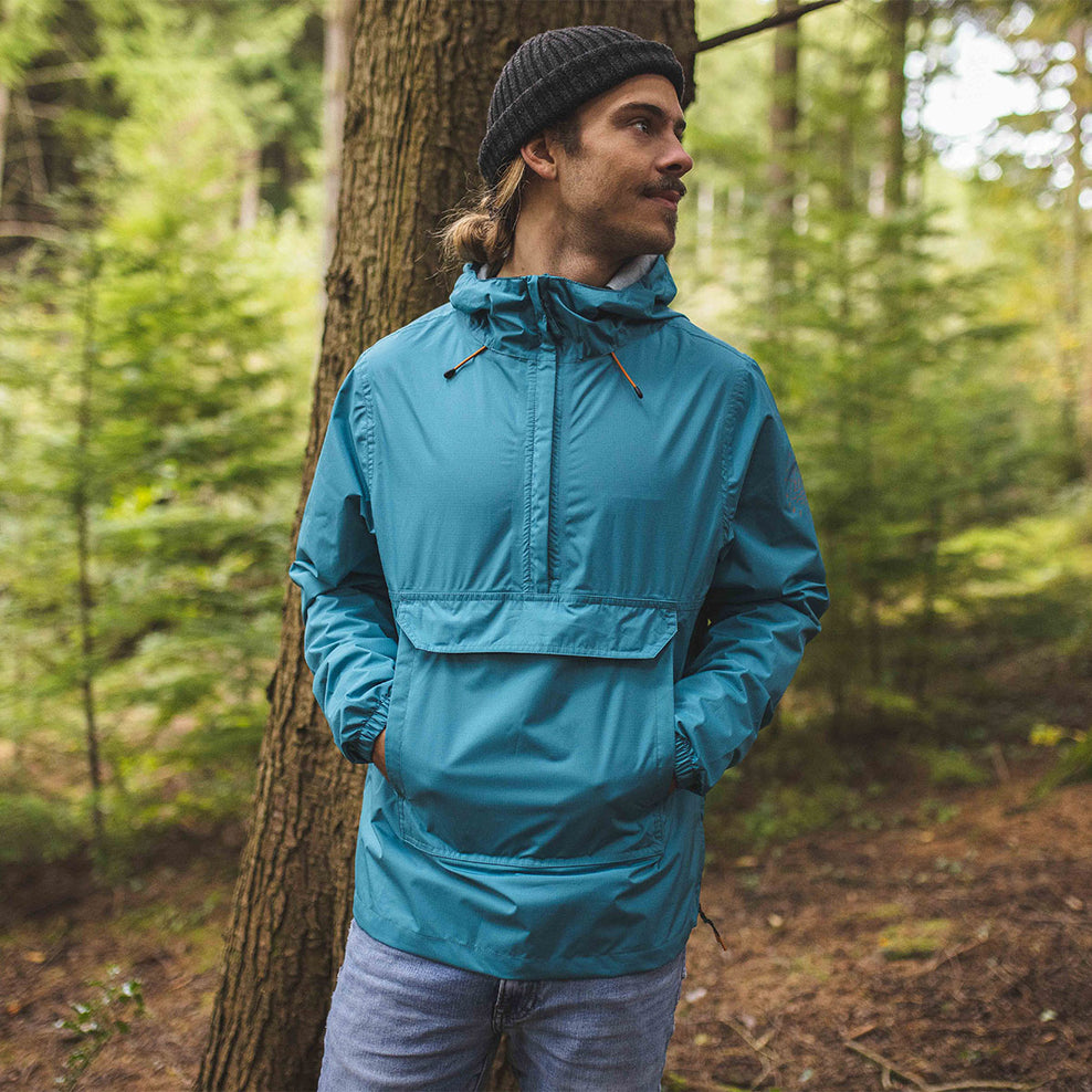 Passenger Azure Recycled Waterproof 1/2 Zip Jacket Larkspur Blue