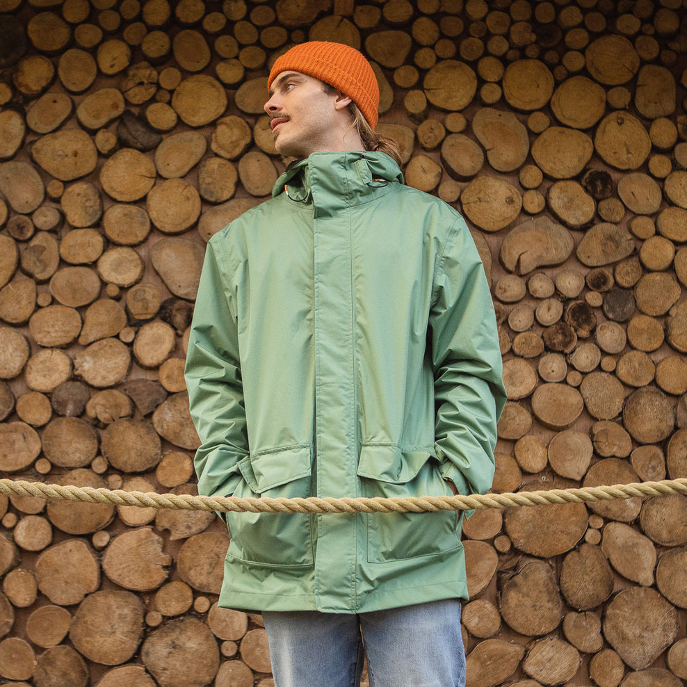 Passenger Storm Recycled Waterproof Jacket Dark Ivy