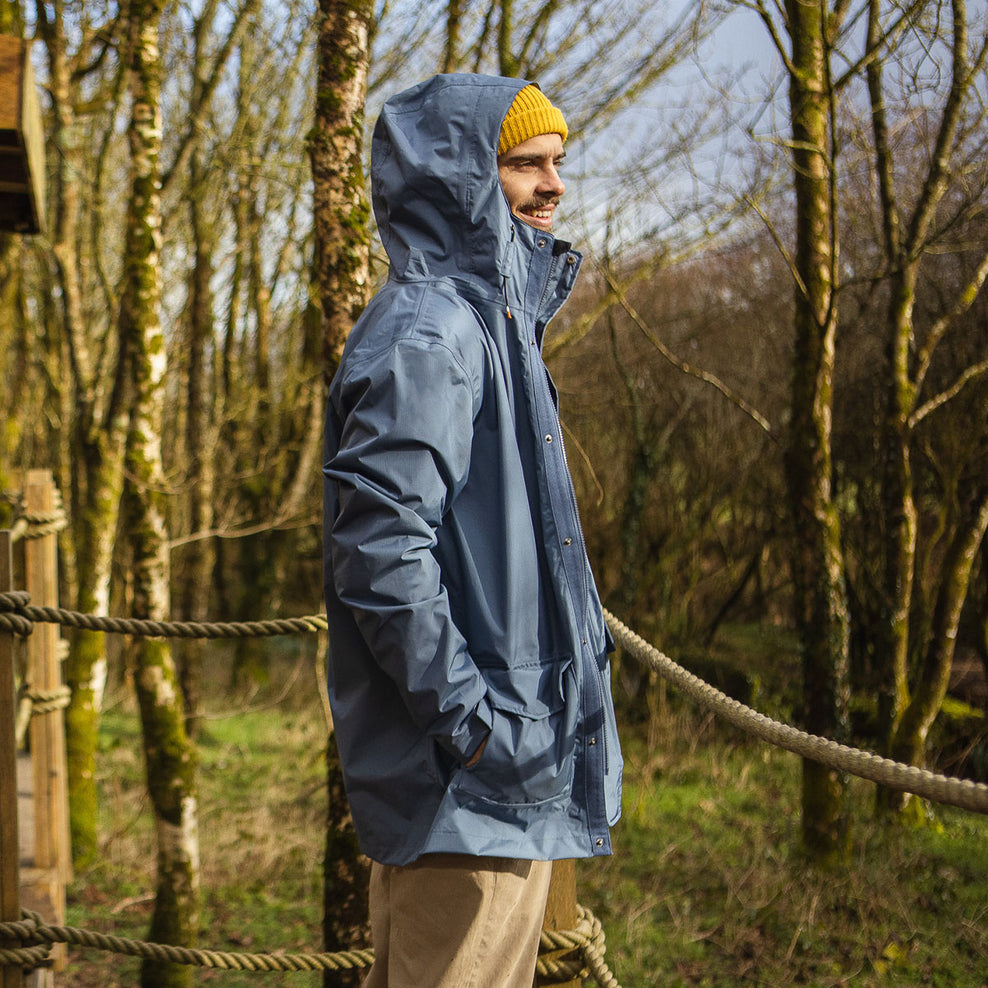 Passenger Storm Recycled Waterproof Jacket Stone Blue