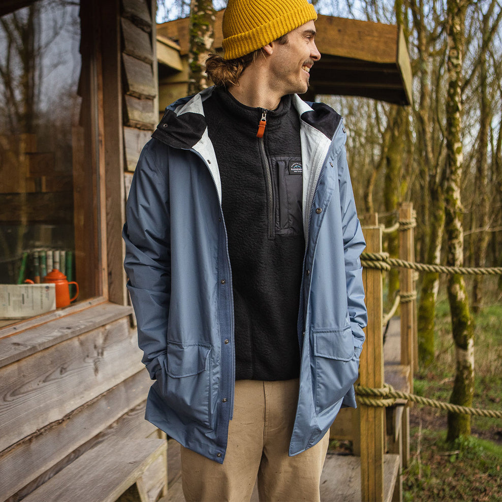 Passenger Storm Recycled Waterproof Jacket Stone Blue