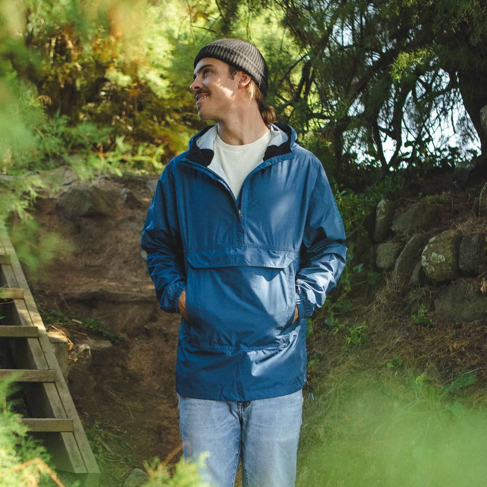 Passenger Azure Recycled Waterproof 1/2 Zip Jacket Ensign Blue