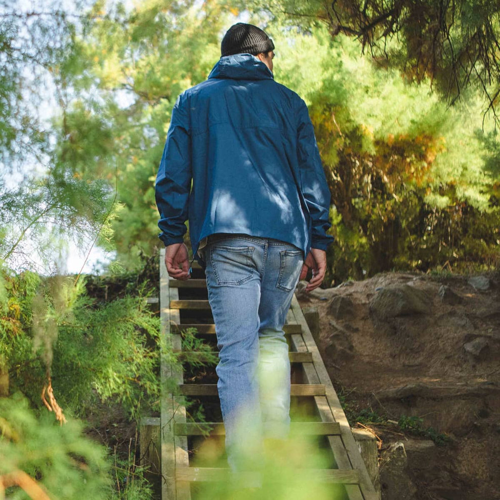 Passenger Azure Recycled Waterproof 1/2 Zip Jacket Ensign Blue