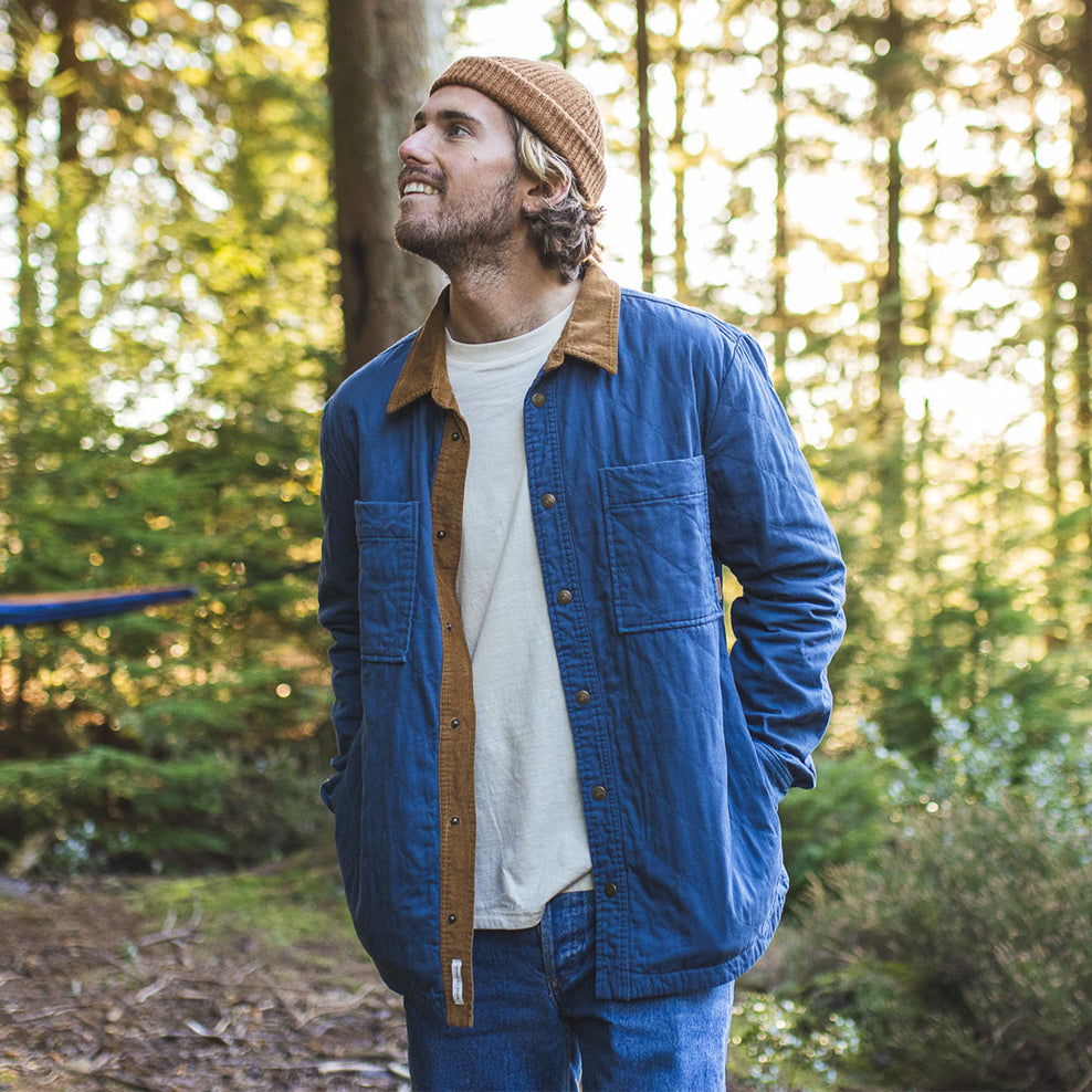 Passenger Fern Quilted Overshirt Ensign Blue