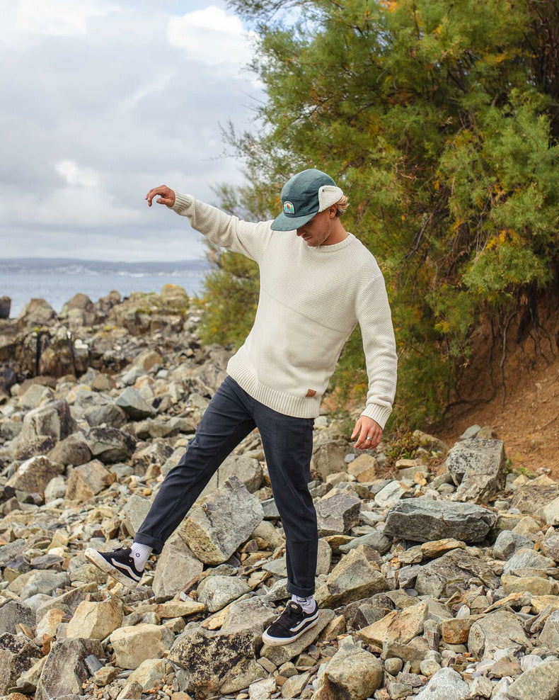 Passenger Swell Knitted Jumper Off White