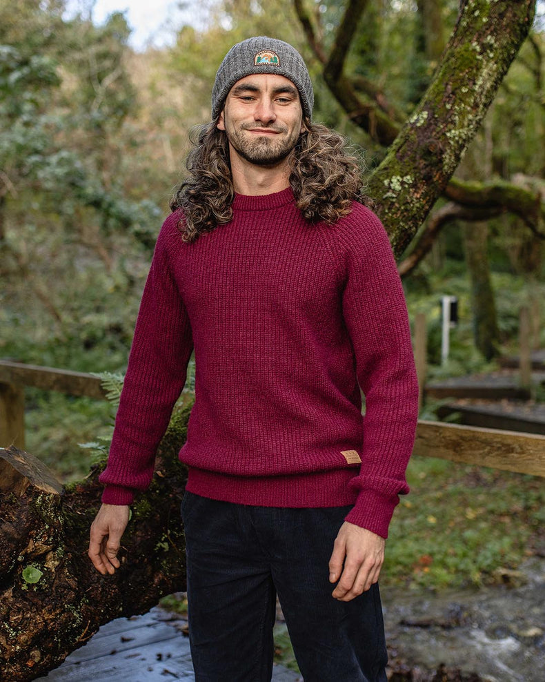 Passenger Offshore Recycled Knitted Jumper Wine