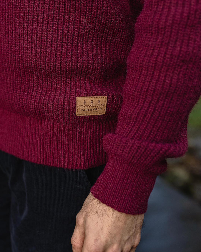 Passenger Offshore Recycled Knitted Jumper Wine