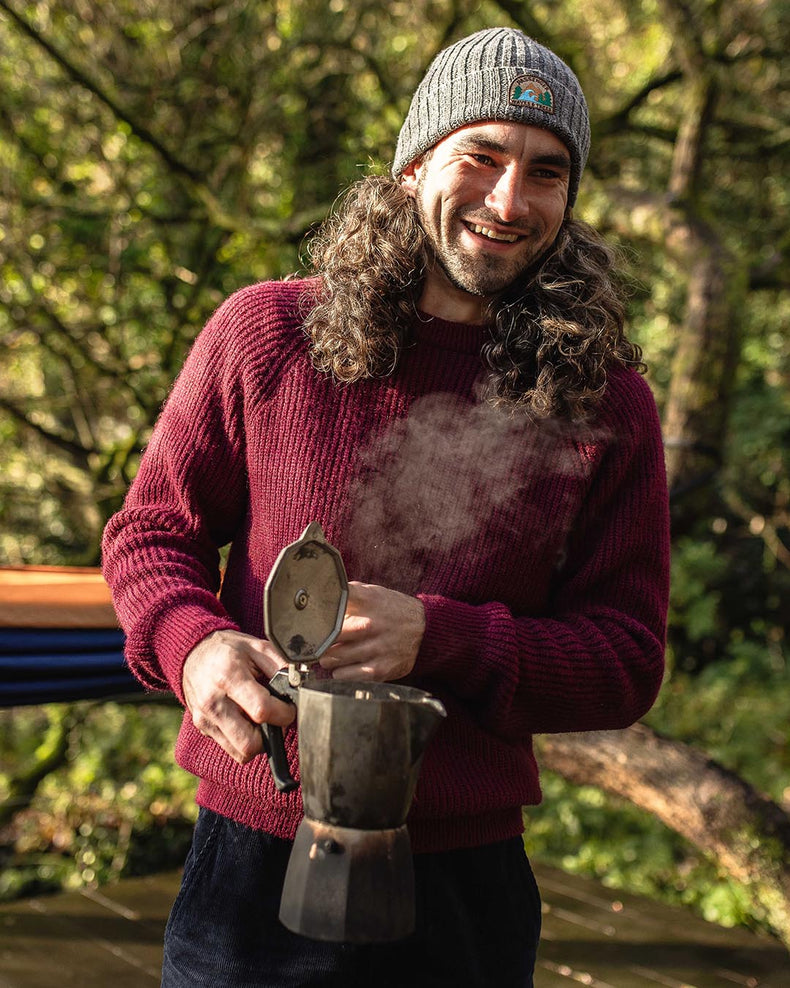 Passenger Offshore Recycled Knitted Jumper Wine