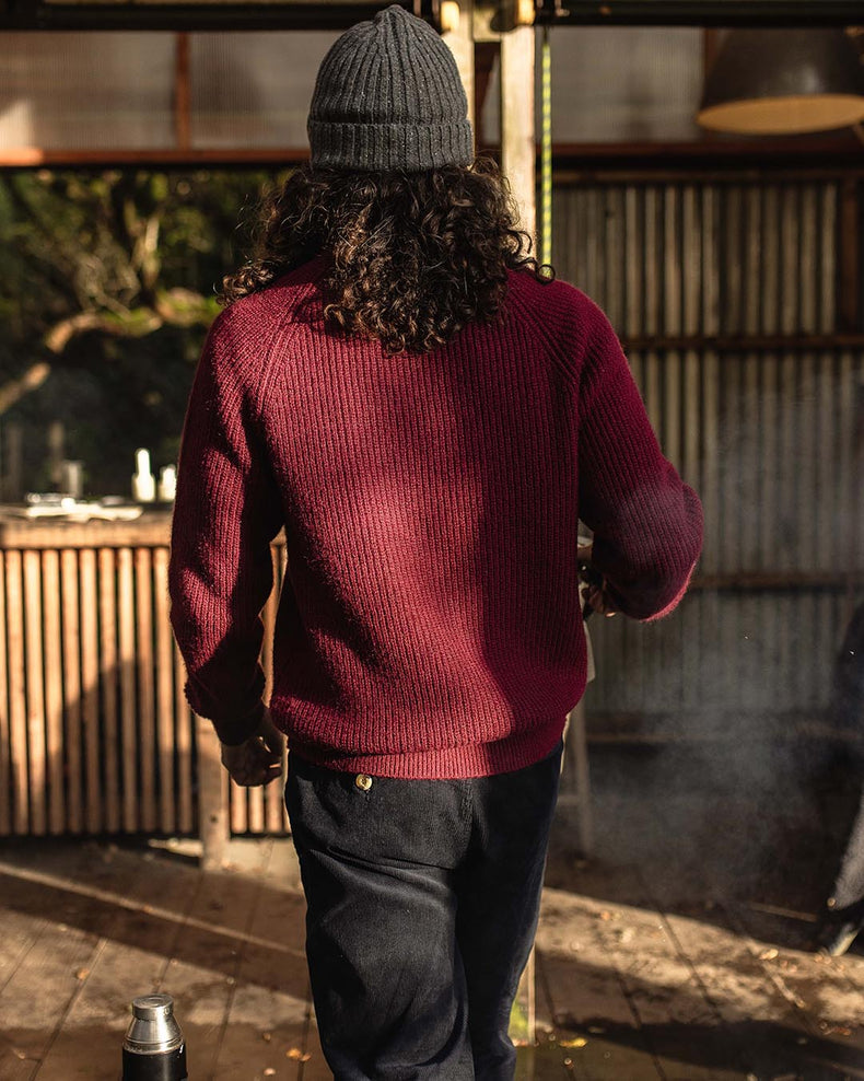 Passenger Offshore Recycled Knitted Jumper Wine