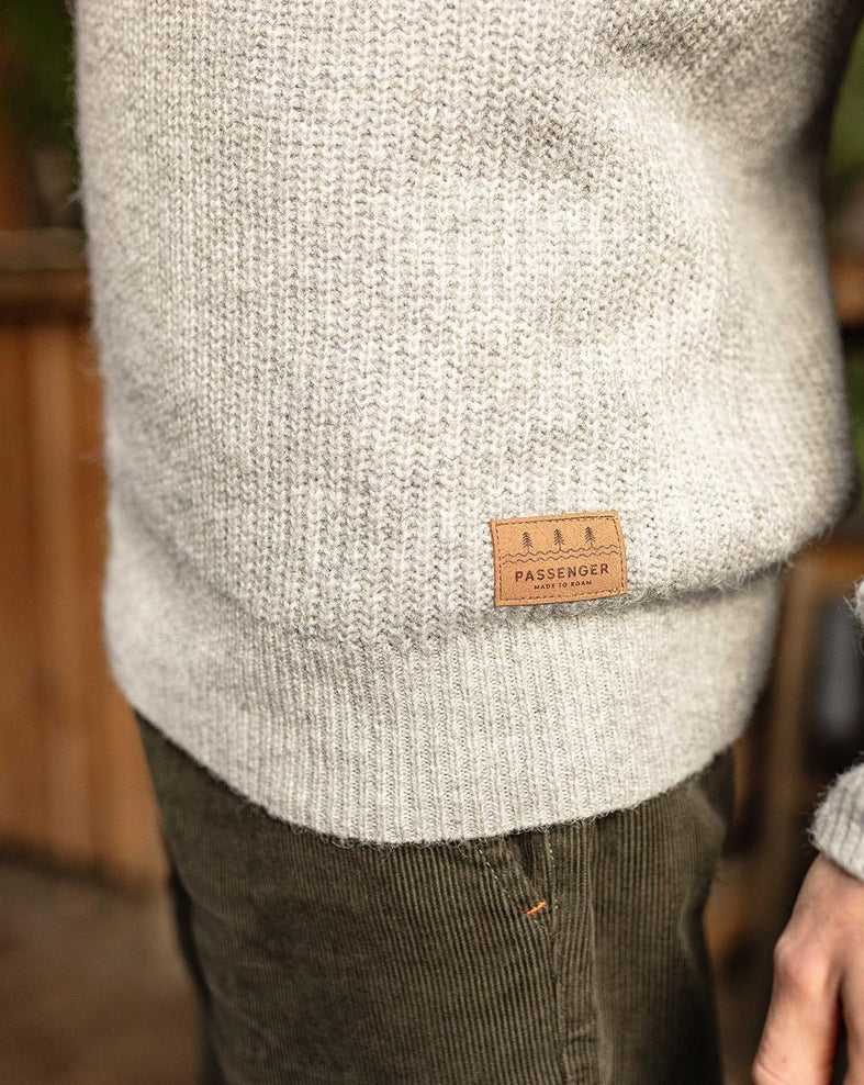 Passenger Offshore Recycled Knitted Jumper Grey Marl
