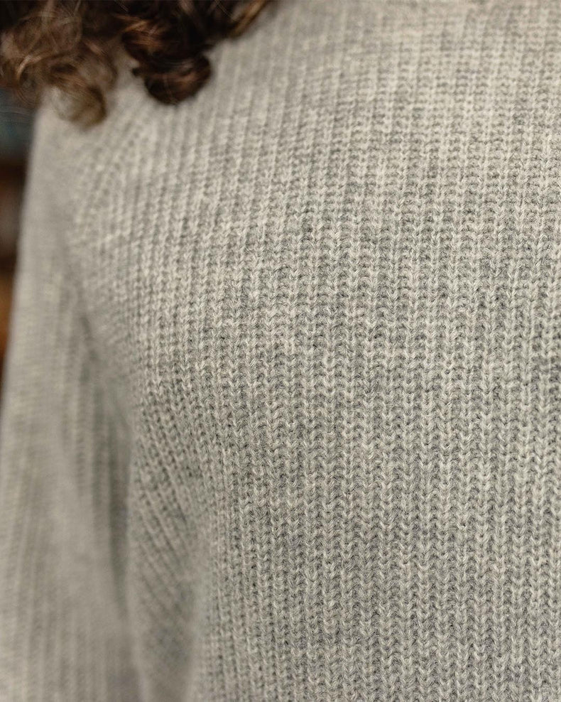Passenger Offshore Recycled Knitted Jumper Grey Marl