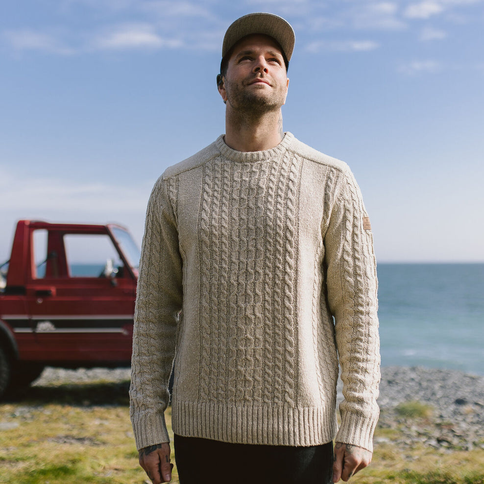 Passenger Drifter Knitted Jumper Oatmeal